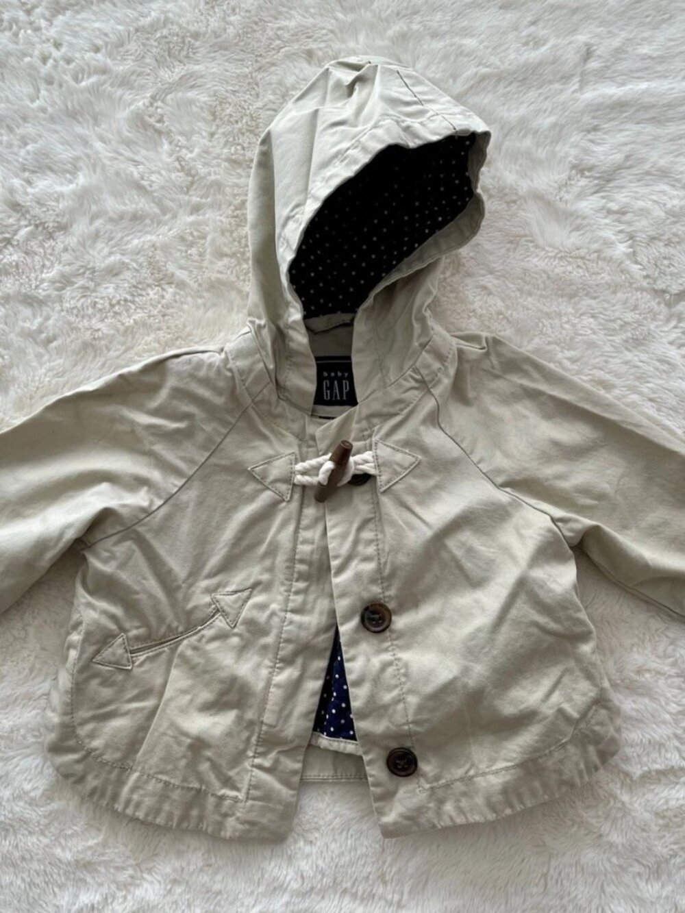 SALE! Baby GAP Tan Hooded Jacket 6-12 months